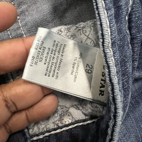 Big Star Jeans Womens Size 29 Blue Denim Boot Cut‎ Low Rise Distressed (29 x 24) - Picture 6 of 7